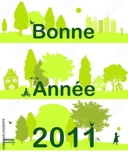 bonne année 2011 verte