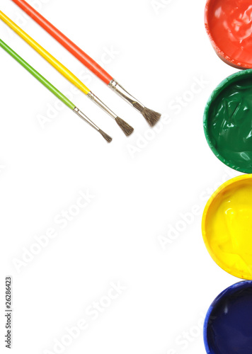 Wallpaper Mural opened paint buckets with brush Torontodigital.ca