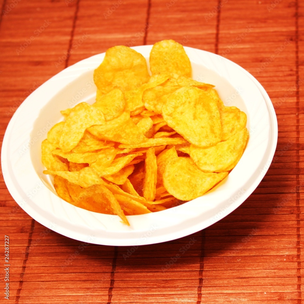 Teller mit Chips Teller mit Chips