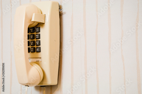 Old Wall Mounted Telephone.