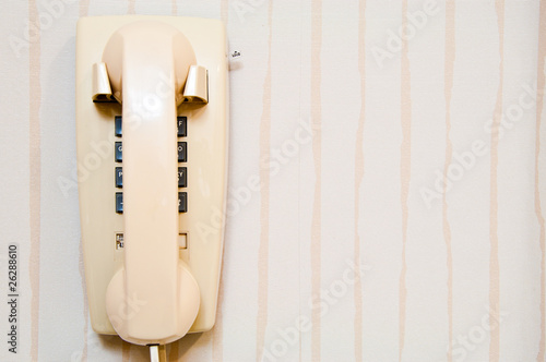Old Wall Mounted Telephone.