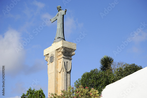 Statue of Crist on Mount Toro, Menorca