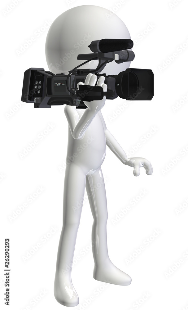3d character camera-man 3d character camera-man