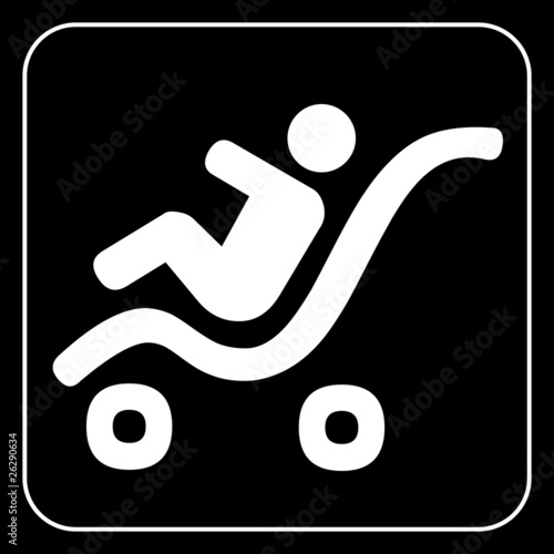 baby stroller symbol , vector