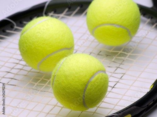 Tennis balls on the racket © Vladimir Koletic
