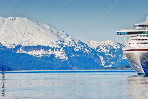 A cruise ship in Alaska