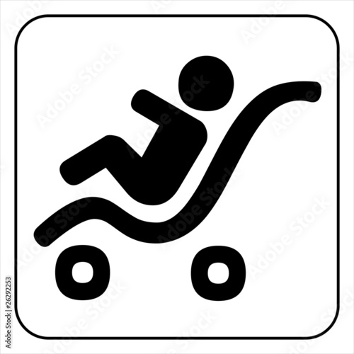 baby stroller symbol , vector