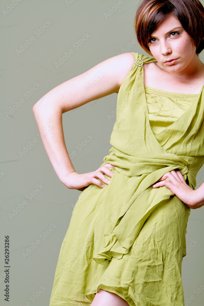 Beautiful girl in high fashion dress Beautiful girl in high fashion dress