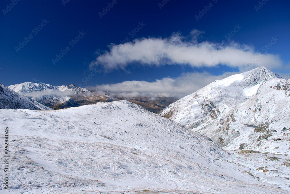 Obraz premium Paysage d'Ariège en hiver