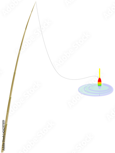 isolated fishing rod