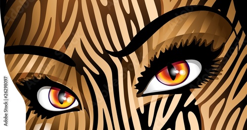 Occhi Donna Tigre-Tiger Woman's Eyes-Vector