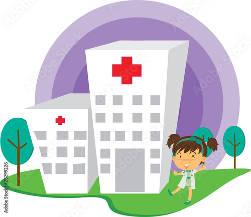 A Lady Doctor Near Hospital