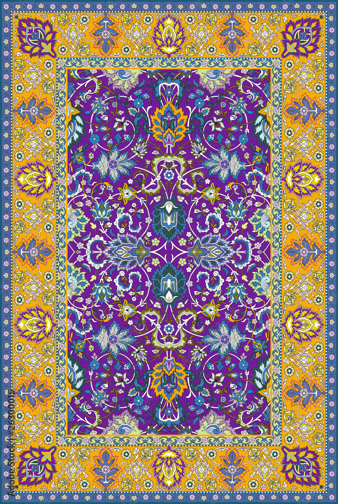 Persian detailed vector carpet