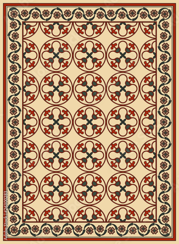 Persian detailed vector carpet