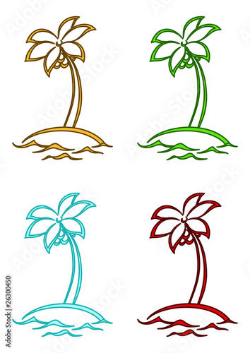 Islands with palms