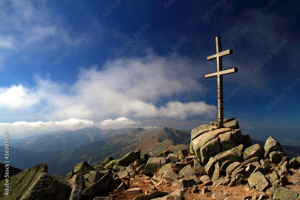 Fototapeta premium Krzyż w Niskich Tatrach