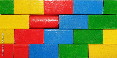 Wallpaper Mural Colored bricks toy
