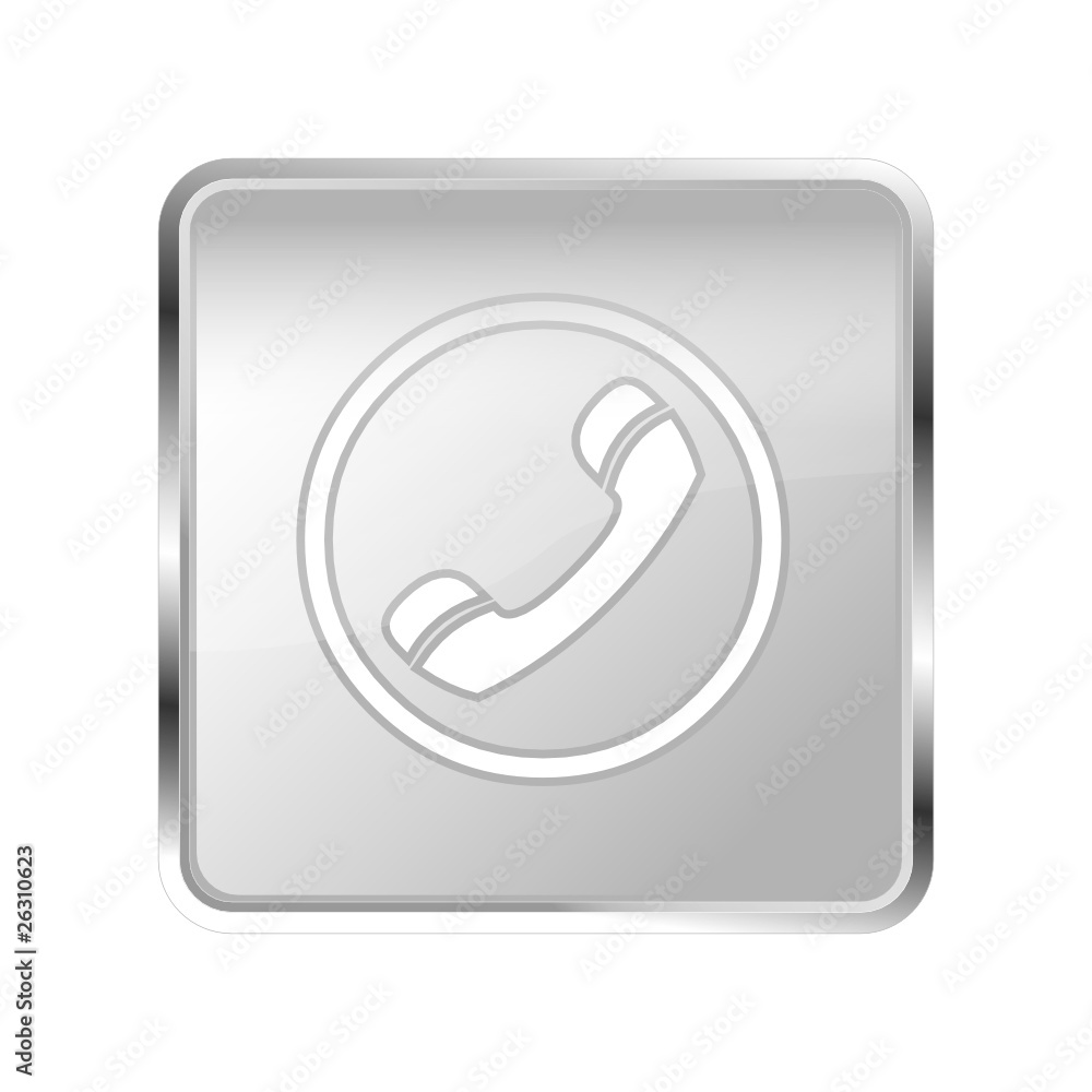 Button Telefon silber Button Telefon silber