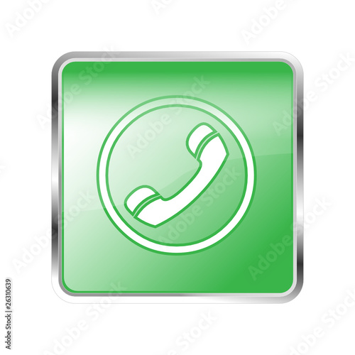Button Telefon grün