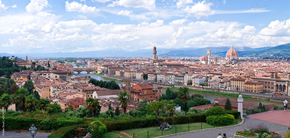 Vue panoramique de Florence depuis la place Michel-Ange