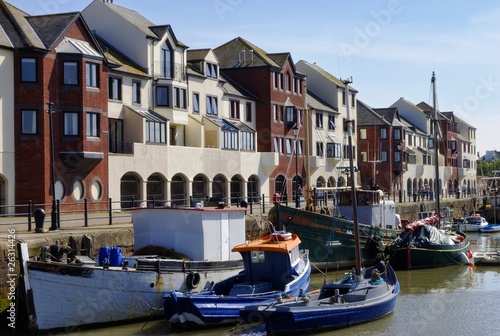 Boats in maryport Harnour, Cumbria, England photo