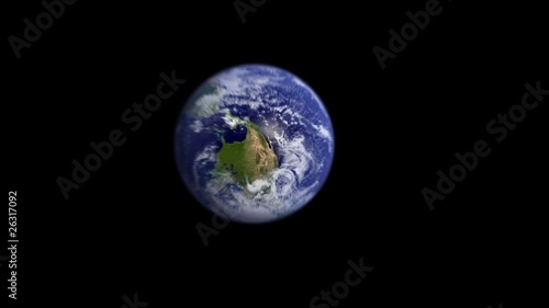 earth zoom from space to LA
