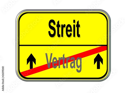 Vertrag - Streit