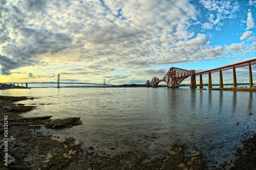 The Bridges, Firth of Forth, Scotland, from South Queensferry