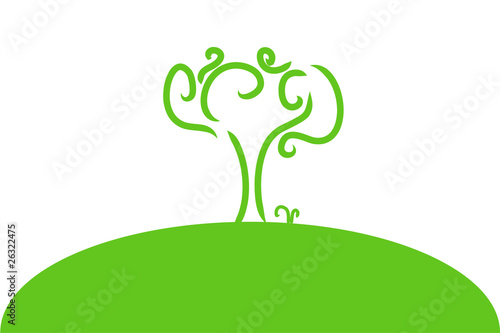 Albero verde stilizzato