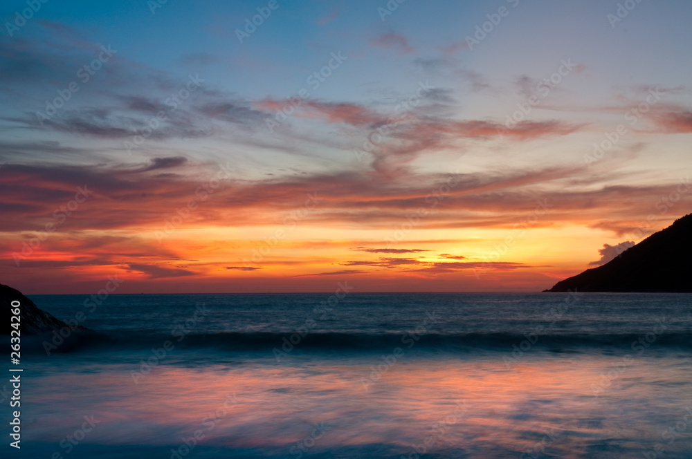 Beach sunset in Thailand