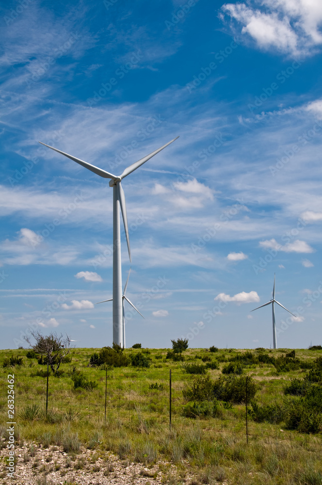 Power windmill on the plains