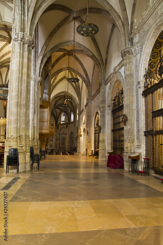 Interior of the Cathedral of Alcala de Henares  arches and dome