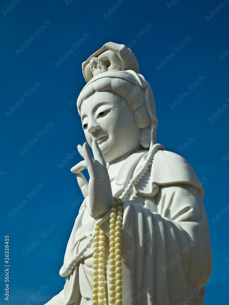 Goddess of China made of white jade