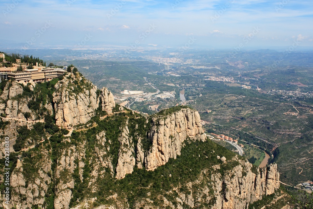 View from the mountain of Montserrat