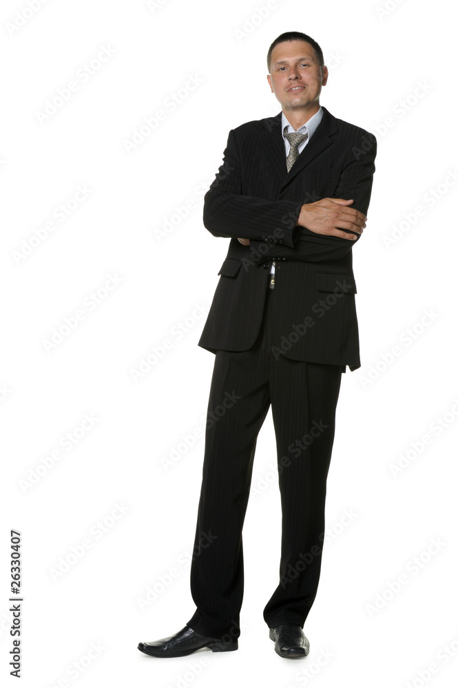 The businessman in a black suit