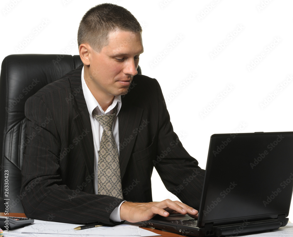 The businessman on the workplace The businessman on the workplace