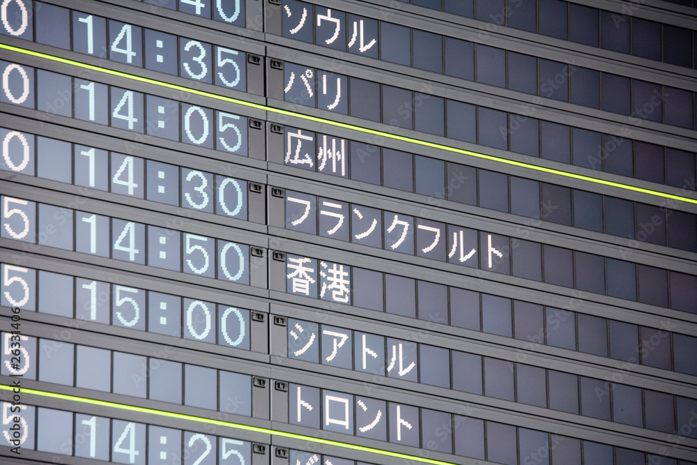 Fototapeta premium 成田空港掲示板