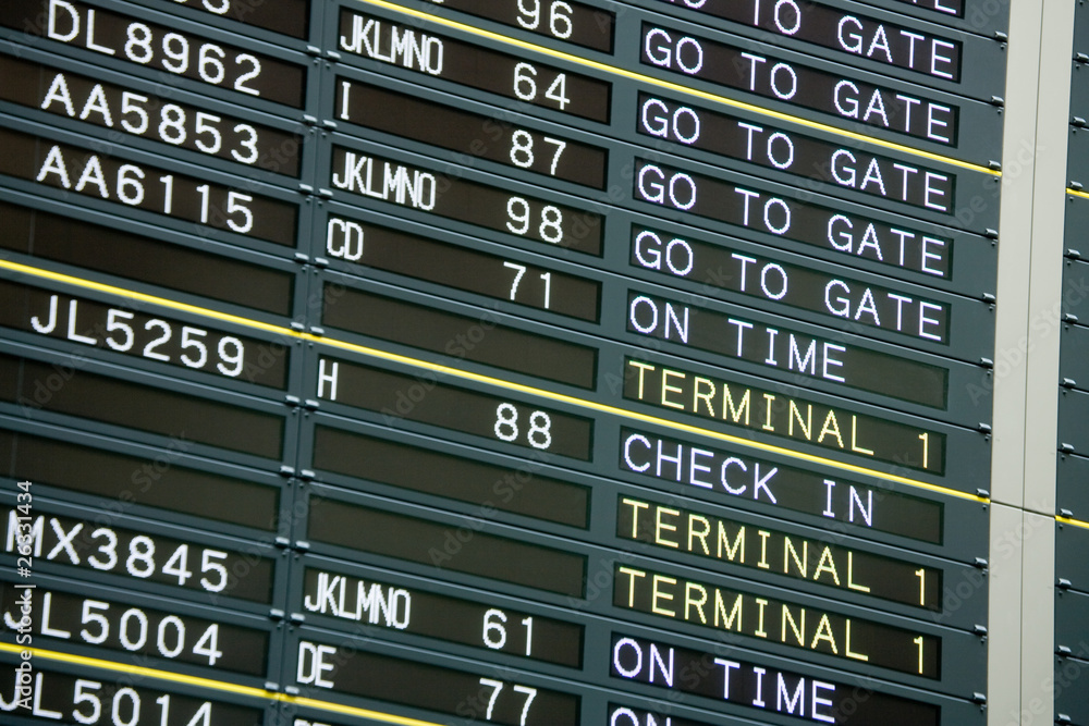 Fototapeta premium 成田空港掲示板