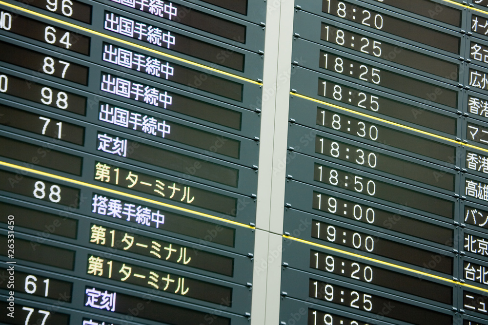 Fototapeta premium 成田空港掲示板