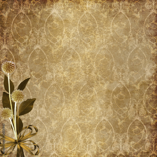 vintage paper with flowers
