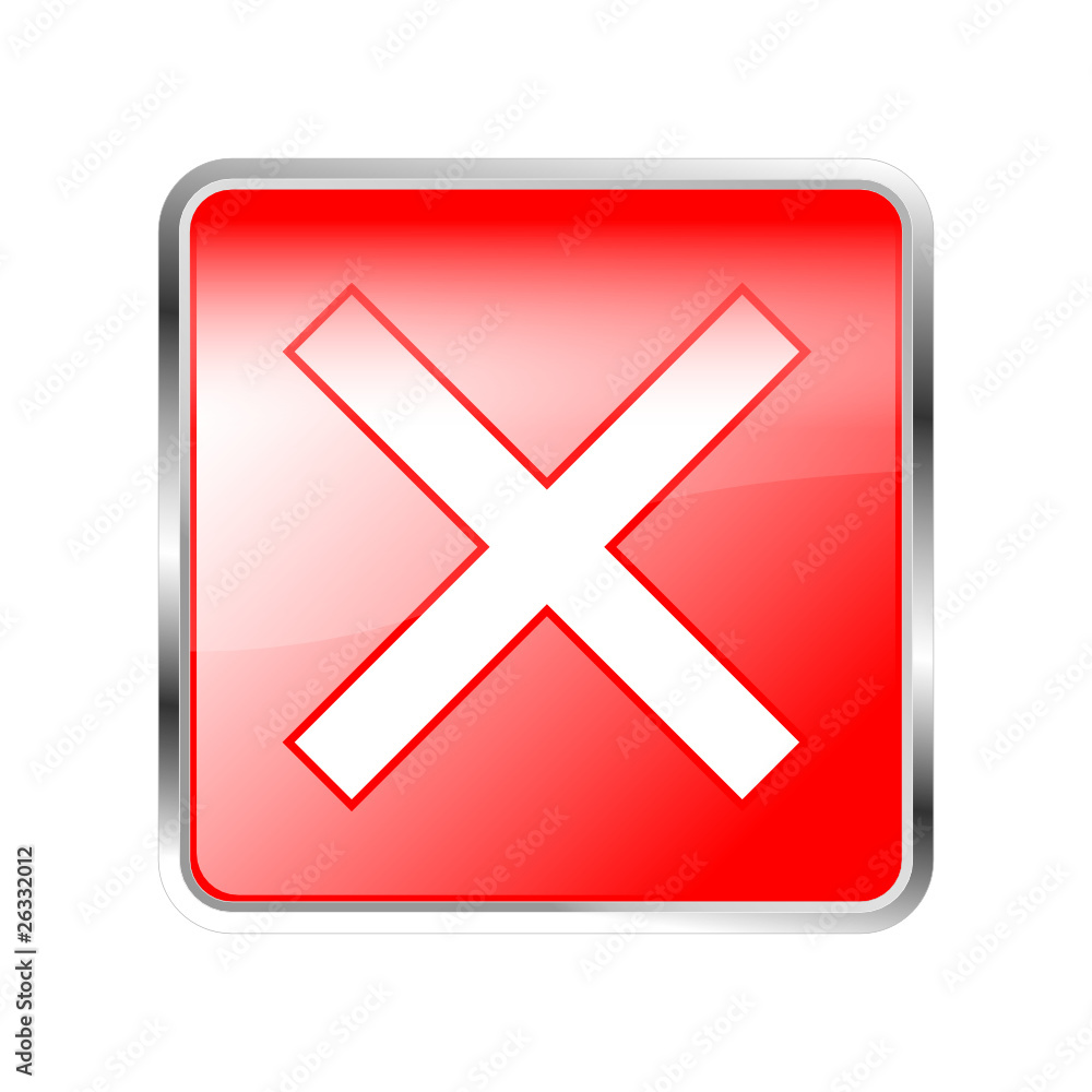 Button abbrechen rot