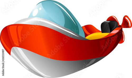Cartoon motorboat