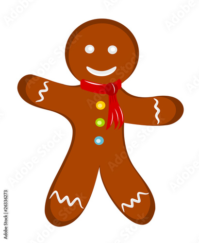 Gingerbread man dressed