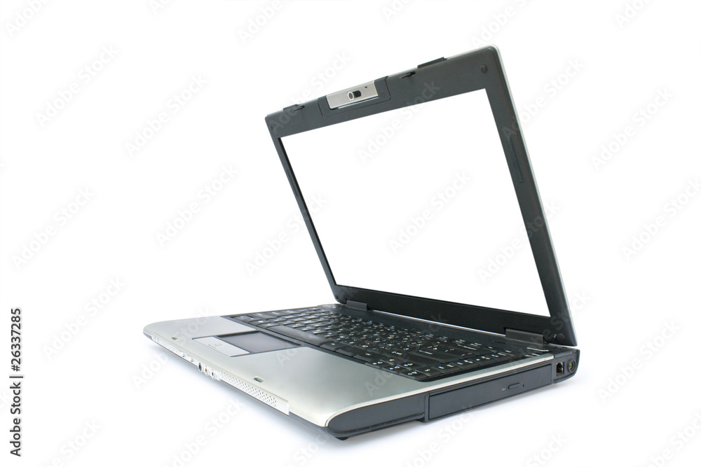 uncover laptop with white monitor uncover laptop with white monitor