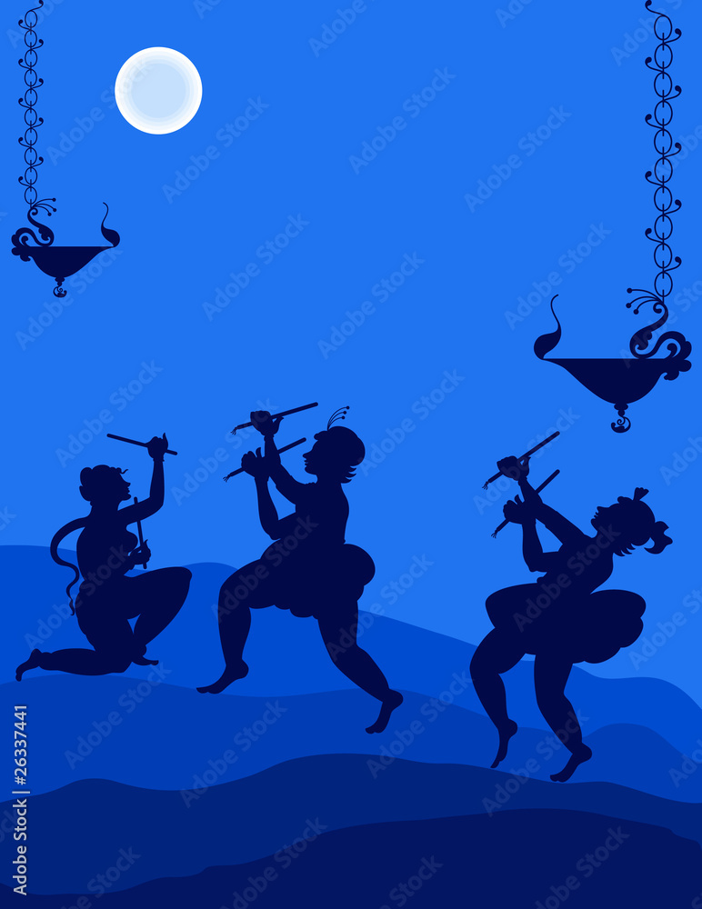 Shadow art Garba Dancer