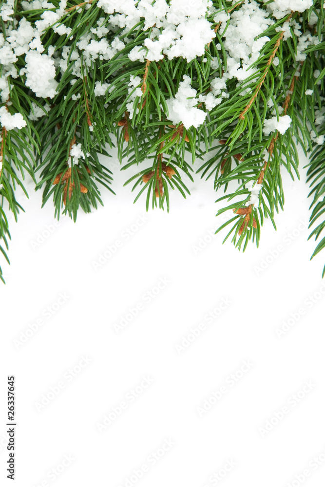 Christmas framework with snow Christmas framework with snow