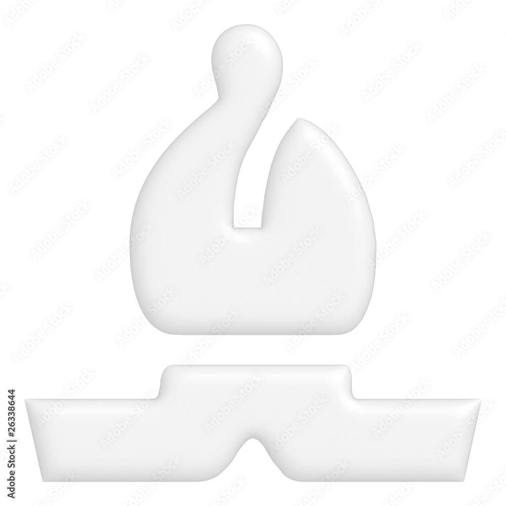 Schach Figur Läufer weiss