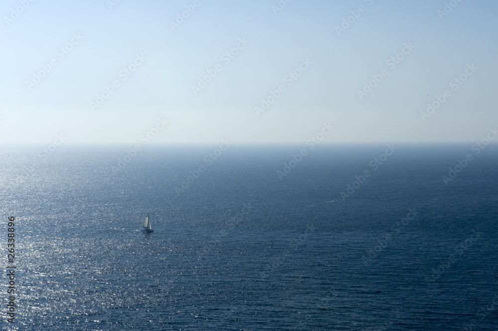 a sailing boat in the aegean sea