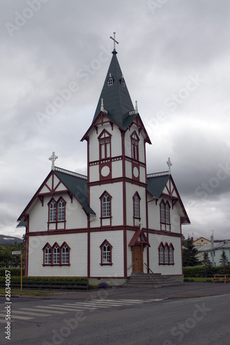 Kirche von Húsavík, Island photo