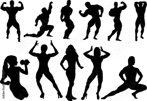 Body building silhouette